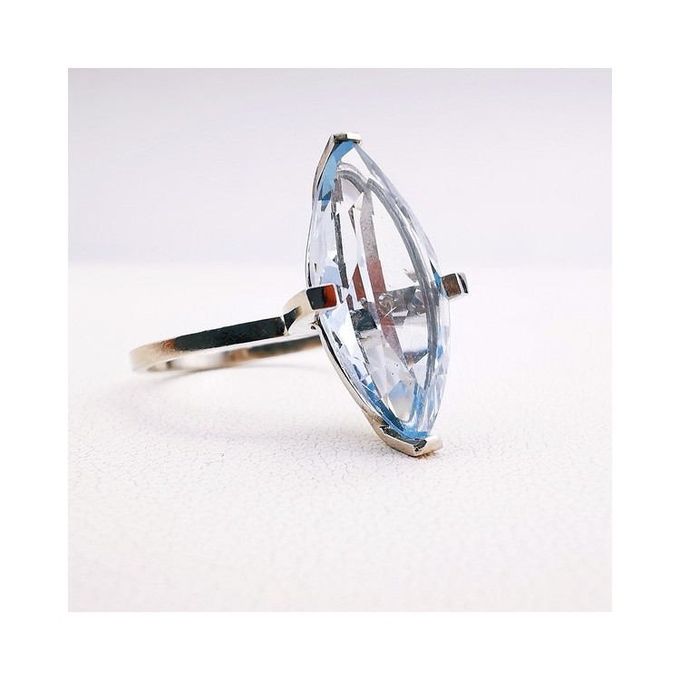 Bague Spinelle synthétique Or Blanc 750 - 18 carats (Bijou d'occasion)