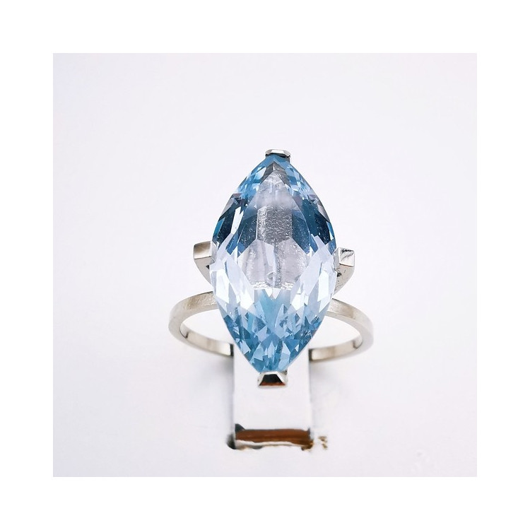 Bague Spinelle synthétique Or Blanc 750 - 18 carats (Bijou d'occasion)
