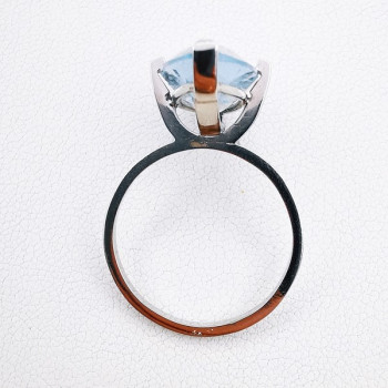 Bague Spinelle synthétique Or Blanc 750 - 18 carats (Bijou d'occasion)