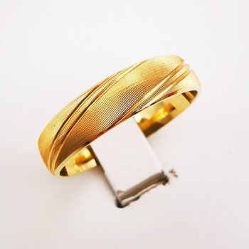 Alliance "Diagonale Nacrée" Or Jaune  750 - 18 carats