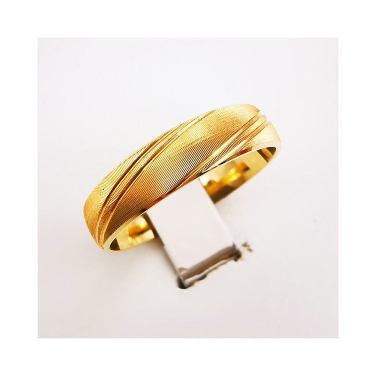 Alliance "Diagonale Nacrée" Or Jaune  750 - 18 carats