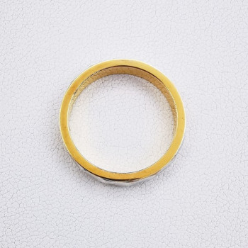 Alliance Ciselée Bicolore Or Jaune et Blanc 750 - 18 carats