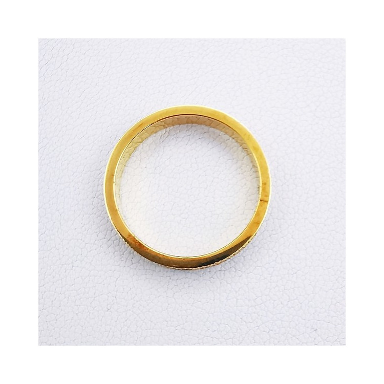 Alliance Ciselée Bicolore Or Jaune et Or Blanc 750 - 18 carats