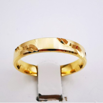 Alliance Ciselée Or Jaune 750 - 18 carats