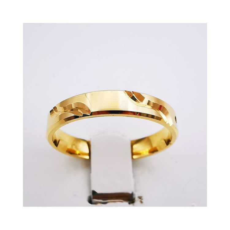 Alliance Ciselée Or Jaune 750 - 18 carats