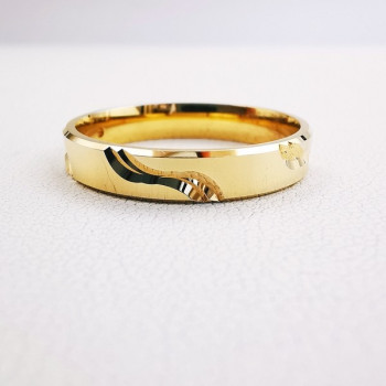 Alliance Ciselée Or Jaune 750 - 18 carats