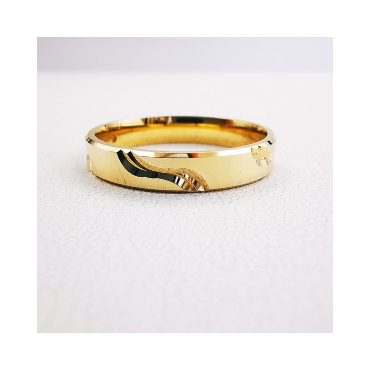 Alliance Ciselée Or Jaune 750 - 18 carats