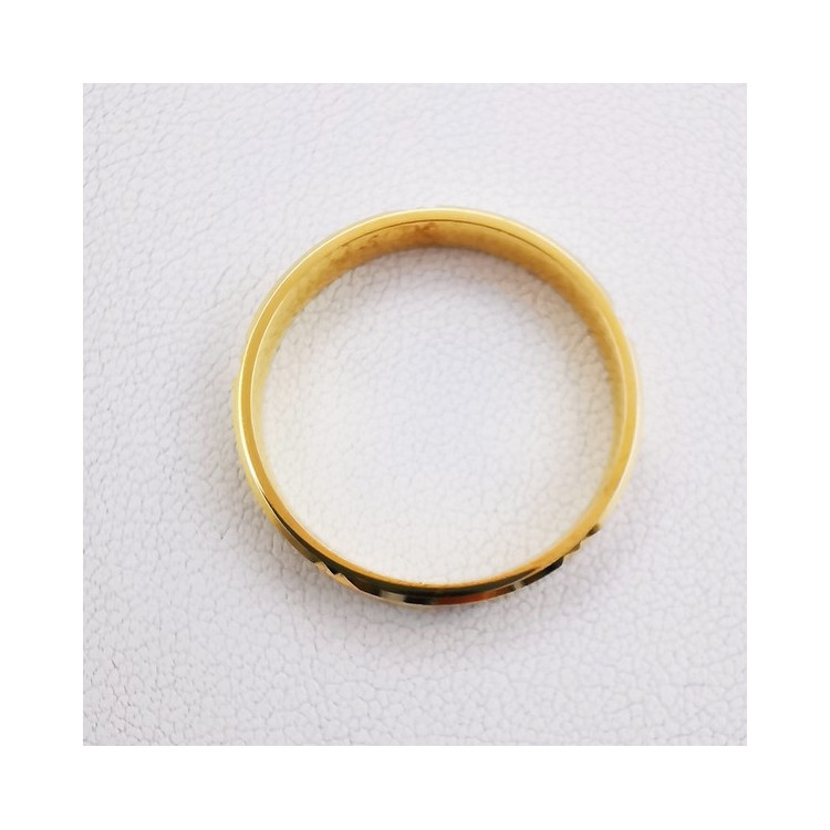 Alliance Ciselée Or Jaune 750 - 18 carats