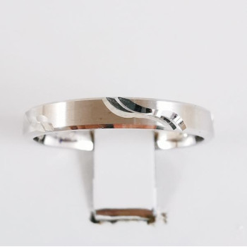 Alliance Ciselée Or Blanc 750 - 18 carats