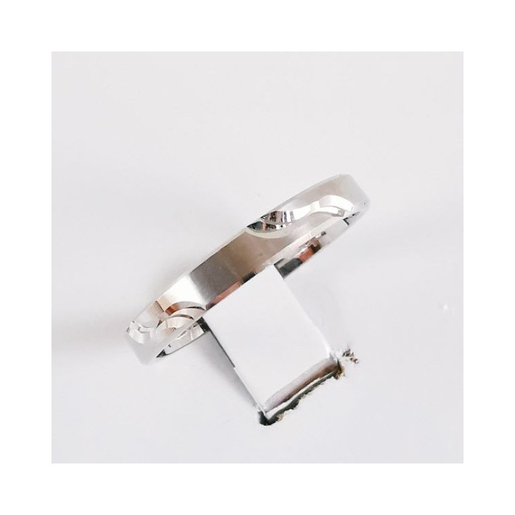 Alliance Ciselée Or Blanc 750 - 18 carats