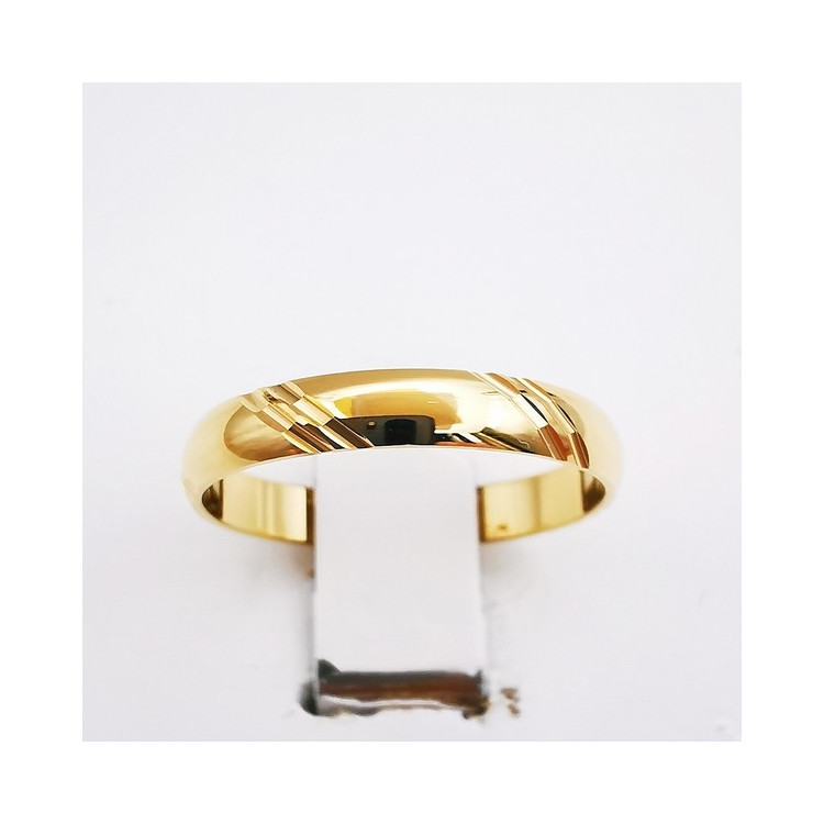 Alliance Liserés Or Jaune 750 - 18 carats