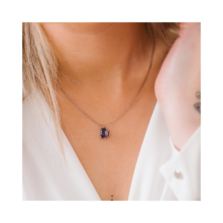 Collier "Mitaka" Or blanc 750 - 18 carats