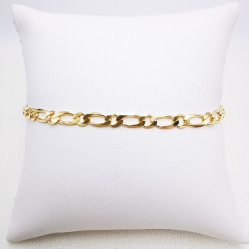 Bracelet Maille Alternée Or Jaune 750 - 18 carats