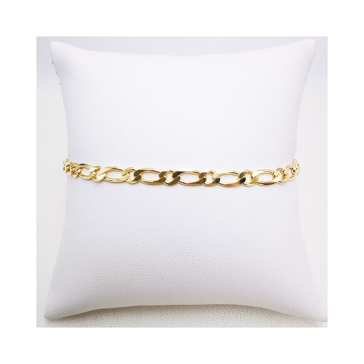 Bracelet Maille Alternée Or Jaune 750 - 18 carats