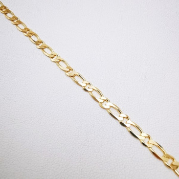 Bracelet Maille Alternée Or Jaune 750 - 18 carats