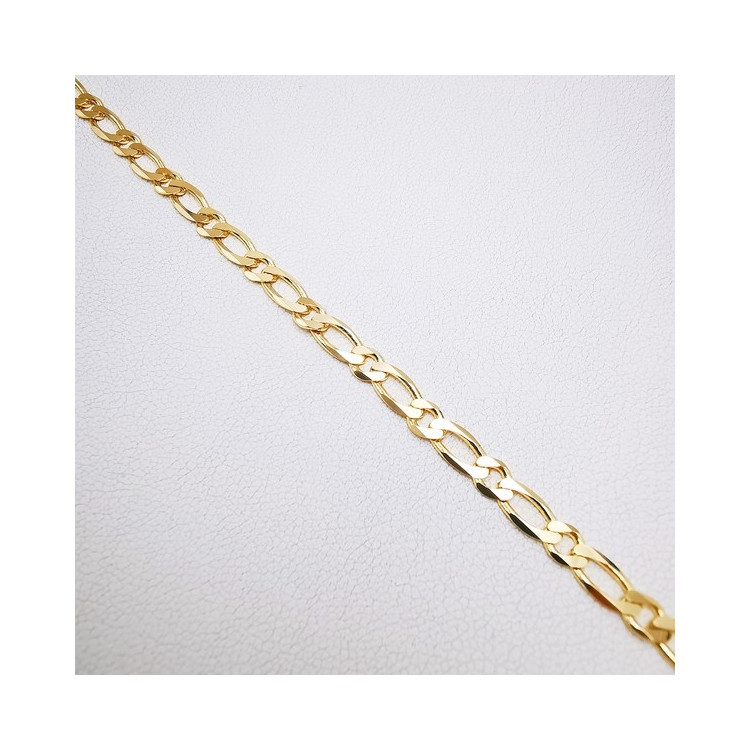 Bracelet Maille Alternée Or Jaune 750 - 18 carats