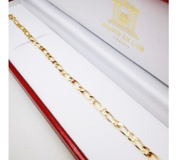 Bracelet Maille Alternée Or Jaune 750 - 18 carats