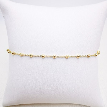 Bracelet chaîne boules Or Jaune 750 - 18 carats