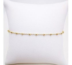 Bracelet chaîne boules Or Jaune 750 - 18 carats