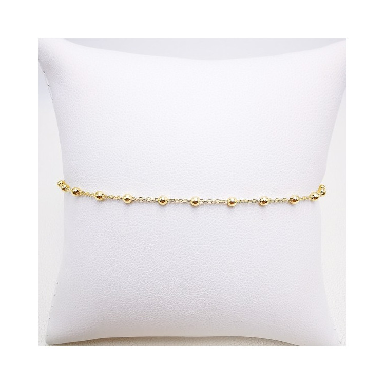 Bracelet chaîne boules Or Jaune 750 - 18 carats