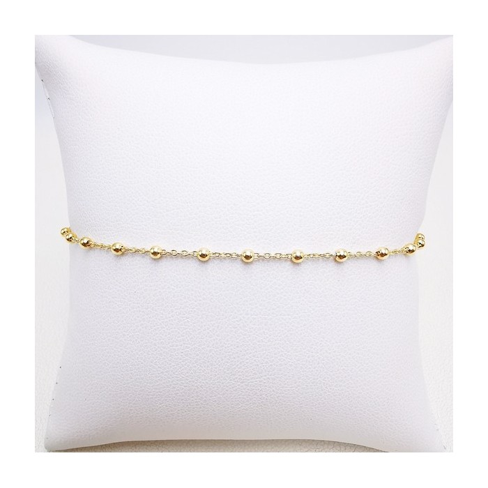 Bracelet chaîne boules Or Jaune 750 - 18 carats