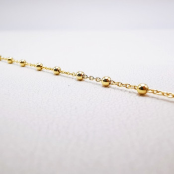Bracelet chaîne boules Or Jaune 750 - 18 carats