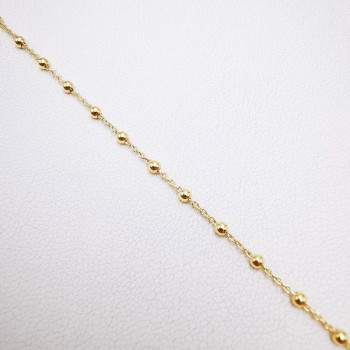 Bracelet chaîne boules Or Jaune 750 - 18 carats