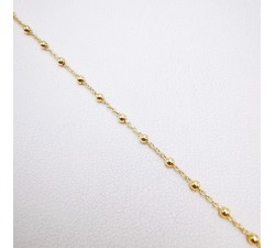 Bracelet chaîne boules Or Jaune 750 - 18 carats