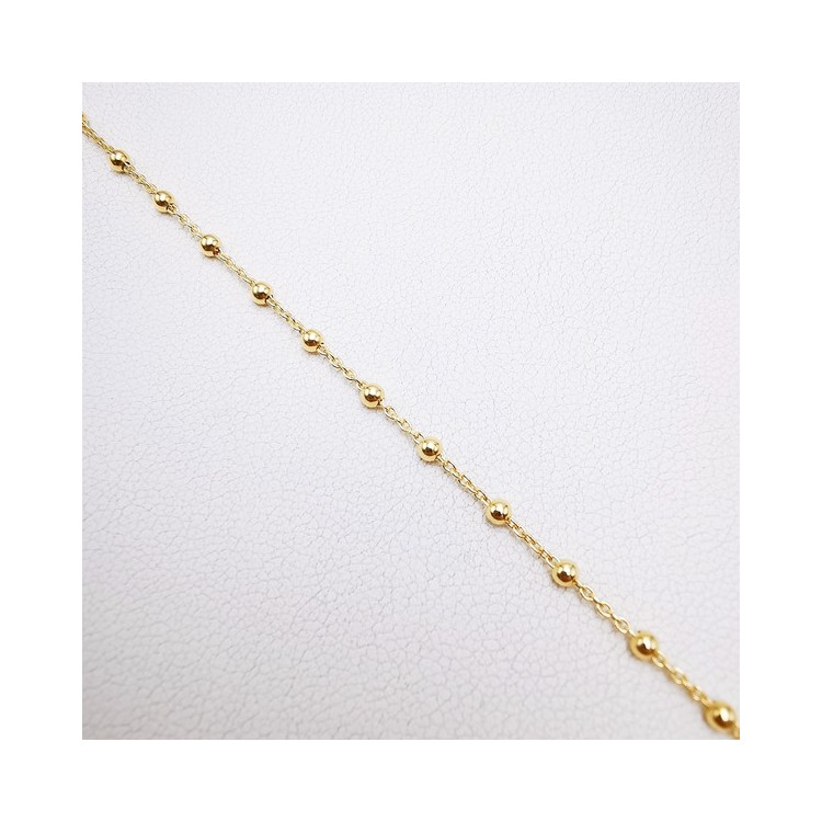 Bracelet chaîne boules Or Jaune 750 - 18 carats