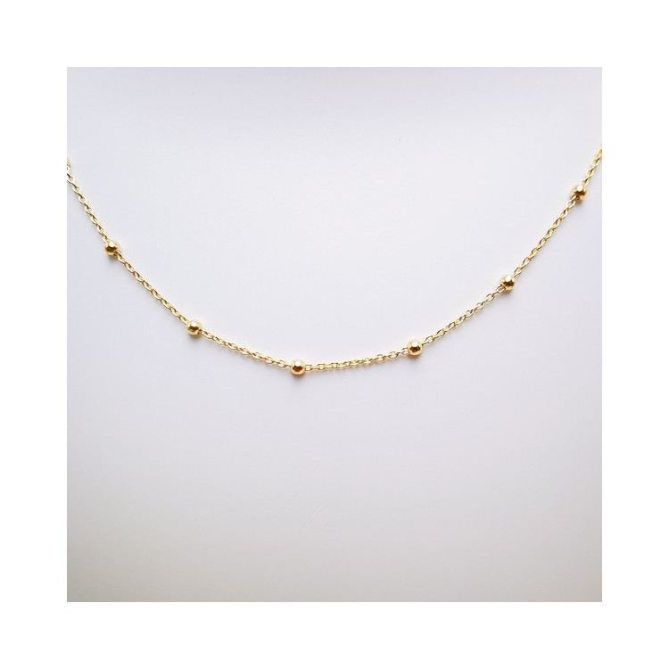 Collier Chaîne Boules Or Jaune 750 - 18 carats