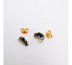 Boucles d'oreilles Saphir Or Jaune 750 - 18 carats