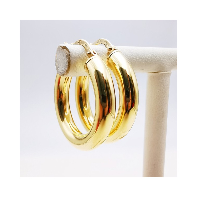 Créoles Moyen Modèle Or Jaune 750 - 18 carats