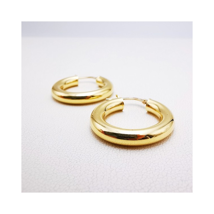 Créoles Moyen Modèle Or Jaune 750 - 18 carats