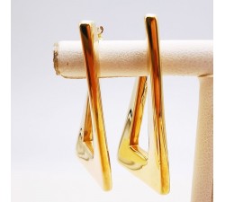 Créoles rectangulaires Or Jaune 750 - 18 carats