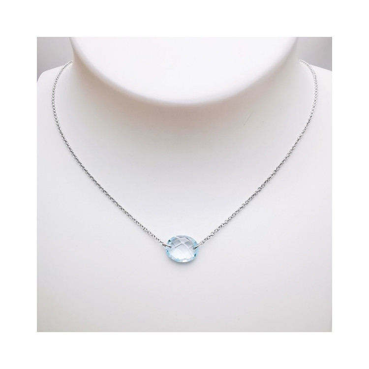 Collier Topaze Or Blanc 750 - 18 carats