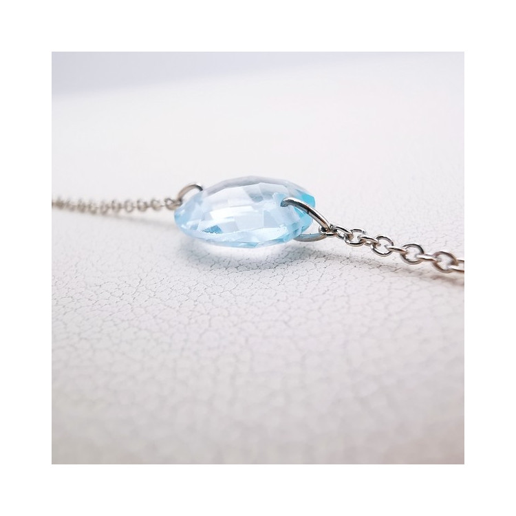 Collier Topaze Or Blanc 750 - 18 carats