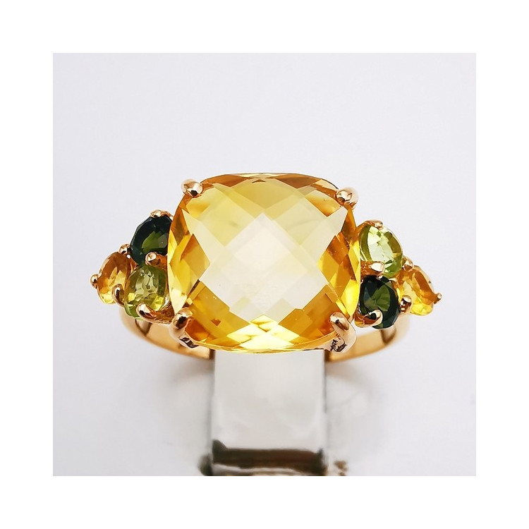Bague "Douceurs Fruitées" Citrine Or Jaune 750 - 18 carats