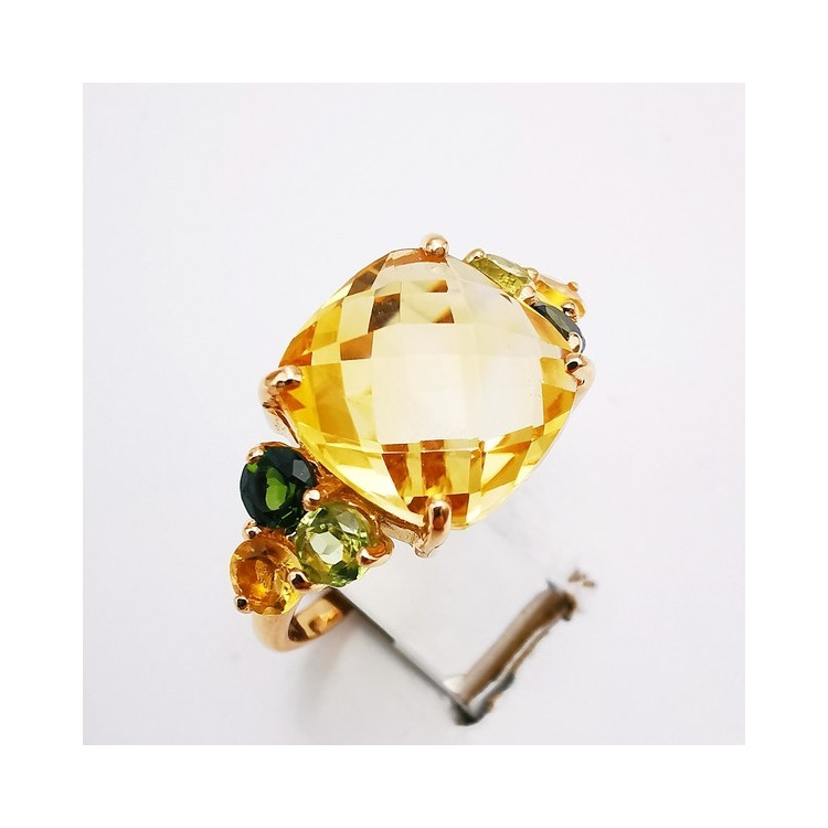 Bague "Douceurs Fruitées" Citrine Or Jaune 750 - 18 carats
