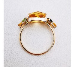 Bague "Douceurs Fruitées" Citrine Or Jaune 750 - 18 carats