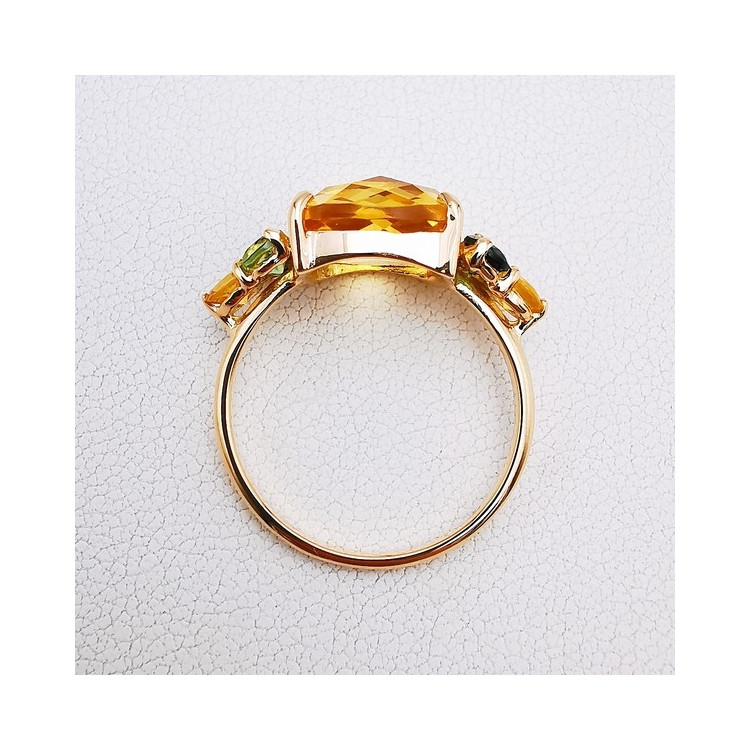 Bague "Douceurs Fruitées" Citrine Or Jaune 750 - 18 carats