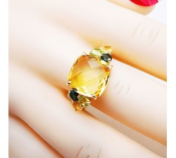 Bague "Douceurs Fruitées" Citrine Or Jaune 750 - 18 carats