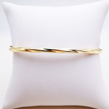 Bracelet Jonc Torsadé Or Jaune 750 - 18 carats