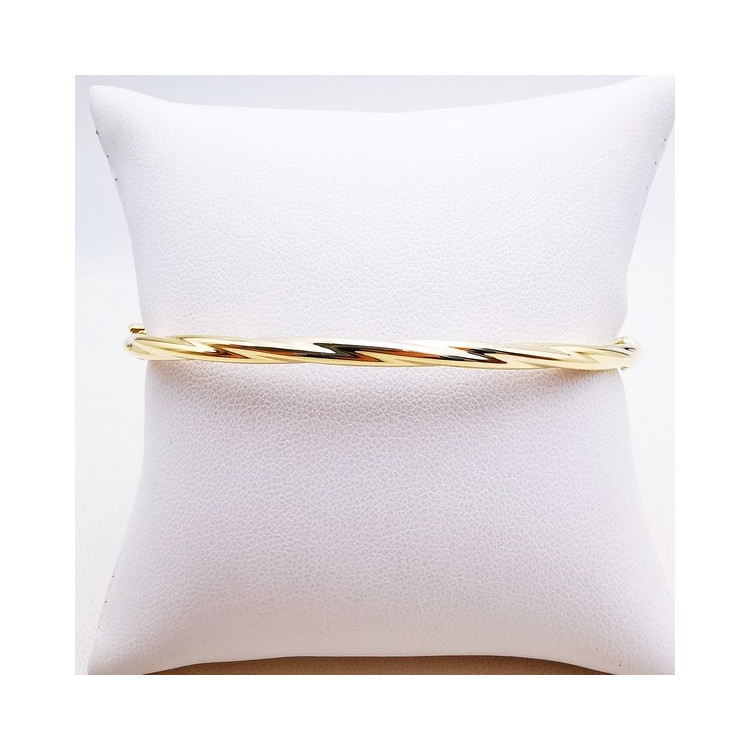 Bracelet Jonc Torsadé Or Jaune 750 - 18 carats