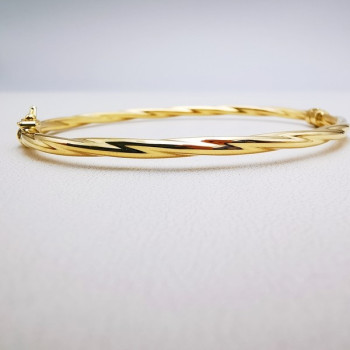 Bracelet Jonc Torsadé Or Jaune 750 - 18 carats
