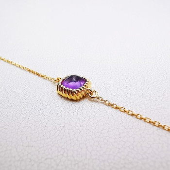 Bracelet Améthyste Or Jaune 750 - 18 carats