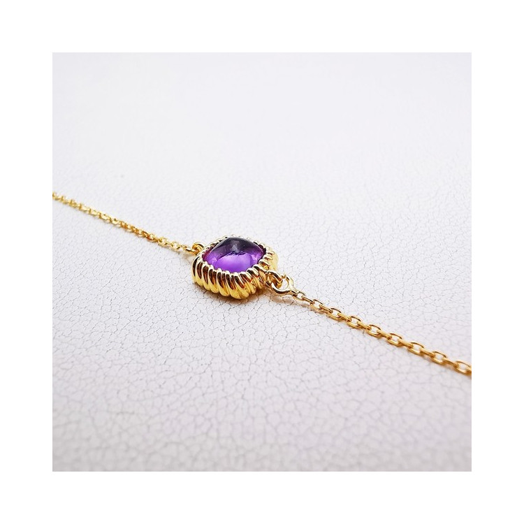 Bracelet Améthyste Or Jaune 750 - 18 carats