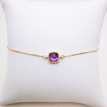 Bracelet Améthyste Or Jaune 750 - 18 carats