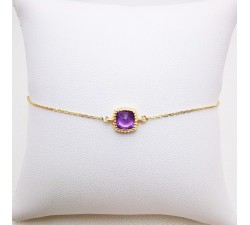 Bracelet Améthyste Or Jaune 750 - 18 carats