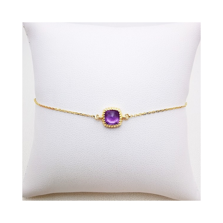 Bracelet Améthyste Or Jaune 750 - 18 carats