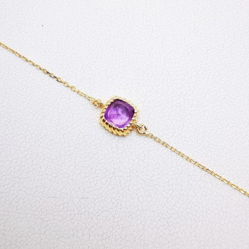 Bracelet Améthyste Or Jaune 750 - 18 carats